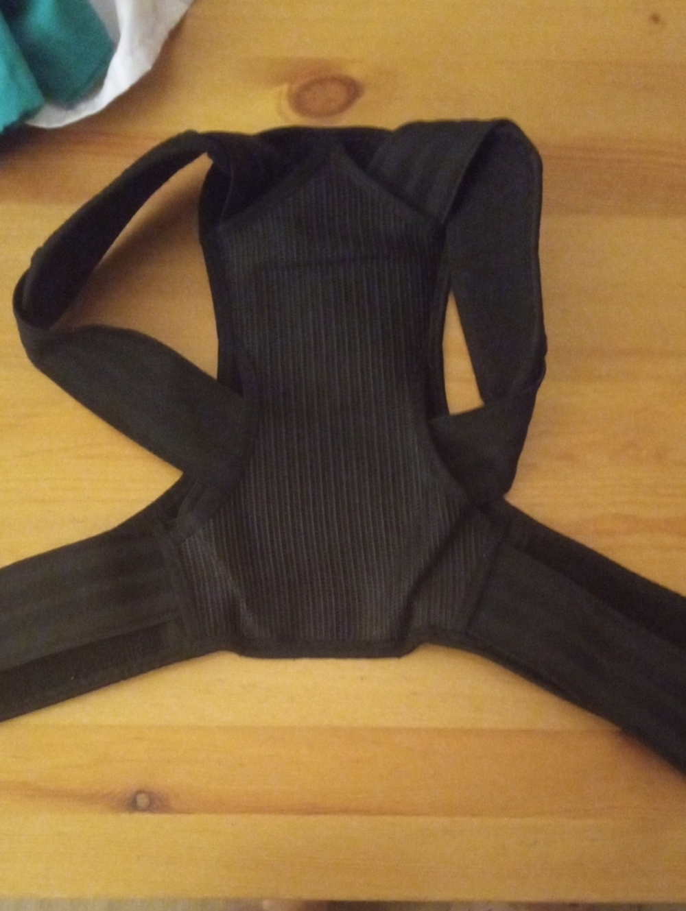 Medium Kids Black Adjustable Posture Support Brace - Unbranded